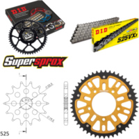 Kettensatz Stealth gold für: SUZUKI GSF400 Bandit 91-92 14-47-114 DID525VX3 Niet