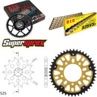 Kettensatz Stealth gold für: SUZUKI GSX-R 400 91-97 14-44-108 DID525VX3(G&B) Clip