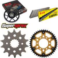 Kettensatz Stealth gold für: SUZUKI GSX750 EF 84-88/GSX75 14-43-114 DID530VX3 Niet