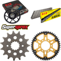 Kettensatz Stealth gold für: SUZUKI GSX-R 1100 >530< 90-92 15-48-118 DID530VX3 Niet