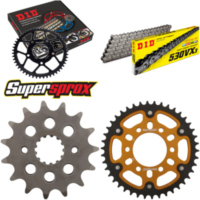 Kettensatz Stealth gold für: SUZUKI GSX-R 1100 >530< 93-94 15-42-114 DID530VX3 Niet