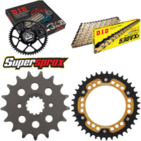 Kettensatz Stealth gold für: SUZUKI TL1000 R 98-02 17-39-108 DID530VX3(G&B) Niet