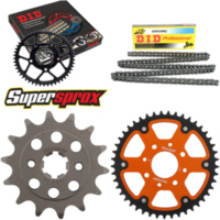 Kettensatz Stealth orange für: KTM 125 Duke 4-Loch 11-15 14-45-112 DID520NZ Clip