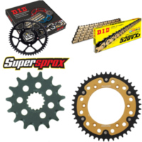 Kettensatz Stealth gold für: KTM EGS400 LC4 93-98/EGS400 15-45-118 DID520VX3(G&B) Clip