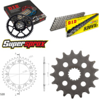 Kettensatz Stealth gold für: KTM Duke 640 03-07/Duke 640 17-38-118 DID520VX3 Clip
