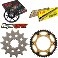 Kettensatz Stealth gold für: KTM SX525 Racing 2T 03-03/SX 14-48-114 DID520VX3(G&B) Clip