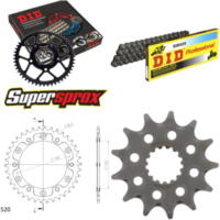 Kettensatz Stealth gold für: KTM EXE125 Supermoto 00-01 13-38-106 DID520 Clip