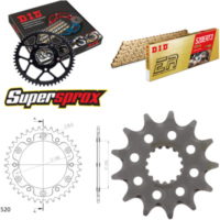 Kettensatz Stealth gold für: KTM EXE125 Supermoto 00-01 13-38-106 DID520ERT2(G&G) Clip