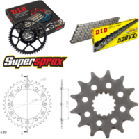 Kettensatz Stealth gold für: KTM EXE125 Supermoto 00-01 13-38-106 DID520VX3 Endlos