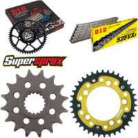 Kettensatz Stealth gold für: KTM Super Duke 990 04-13/Sup 16-38-110 DID525VX3 Niet