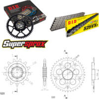 Kettensatz Stealth schwarz für: MV Agusta Brutale 750 /S 14-41-108 DID525VX3 Niet