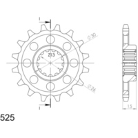 Ritzel Supersprox 525/15Z 61800-15