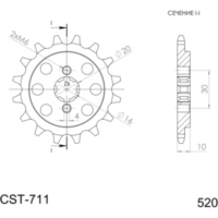 Ritzel Supersprox 520/14Z 46203-14