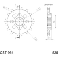 Ritzel Supersprox 525/15Z 46604-15
