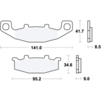 Bremsbeläge Bremsklotz Sinter hinten TRW MCB569SH