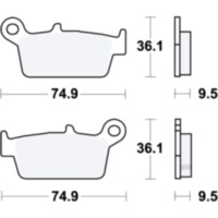Bremsbeläge Bremsklotz Sinter SI TRW MCB575SI