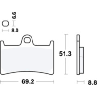 Bremsbeläge Bremsklotz Carbon CRQ TRW MCB611CRQ