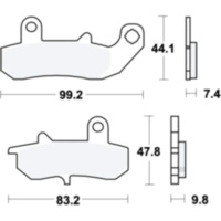 Bremsbeläge Bremsklotz Sinter hinten TRW MCB612SH