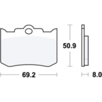 Bremsbeläge Bremsklotz RQ TRW MCB653RQ