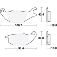 Bremsbeläge Bremsklotz Standard TRW MCB738