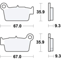 Bremsbeläge Bremsklotz Sinter SI TRW MCB739SI