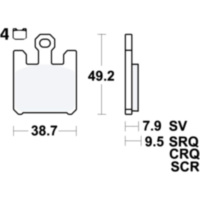 Bremsbeläge Bremsklotz Carbon CRQ TRW MCB742CRQ