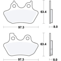 Bremsbeläge Bremsklotz Sinter vorne TRW MCB777SV