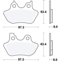 Bremsbeläge Bremsklotz Sinter hinten TRW MCB778SH