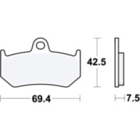 Bremsbeläge Bremsklotz Sinter hinten TRW MCB797SH