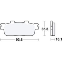 Bremsbeläge Bremsklotz Sinter Scooter TRW MCB800SRM