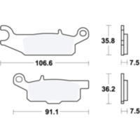 Bremsbeläge Bremsklotz Sinter SI TRW MCB802SI