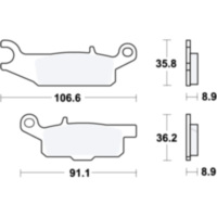 Bremsbeläge Bremsklotz Sinter SI TRW MCB804SI