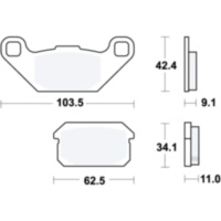 Bremsbeläge Bremsklotz Sinter SI TRW MCB805SI