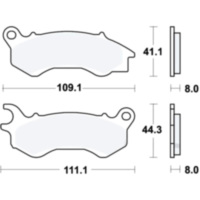 Bremsbeläge Bremsklotz Scooter TRW MCB833EC