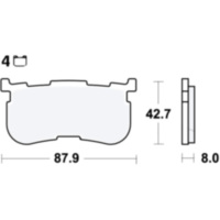 Bremsbeläge Bremsklotz Sinter hinten TRW MCB866SH