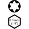 Bit Torx T8 1/4 6 Kant