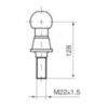 Kugel M Gewindeschaft 50 mm