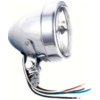 Abblendlicht, Fernlicht SHIN YO 90mm Chromscheinwerfer BULLET, untere Befestigung, Fernlicht E-gepr., Birne H4 12V 55/60W