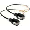 LED-Lenkerenden mit 12V LED Blink- u. Positionlicht, schwarz