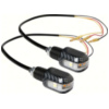 LED-Lenkerenden mit 12V LED Blink- u. Positionlicht, carbon design