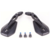 Lenkerspiegel SHIN YO Spiegel BOOSTER 2, Nylon/ABS, schwarz, M10 Rechtsgewinde, incl. 1 extra Adapter M10 Linksgewinde f. für: YAMAHA, Paar, E-geprüft