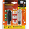 Power View hintere LED-Blinker mit Rück- u. Bremslicht , 12V Carbon-Look