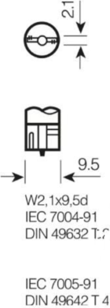 Lampe 12V5W2.1X9.5D 2 Blister
