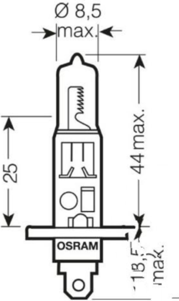 Glühbirne Birne Lampe H1 12V55W 1er Blister