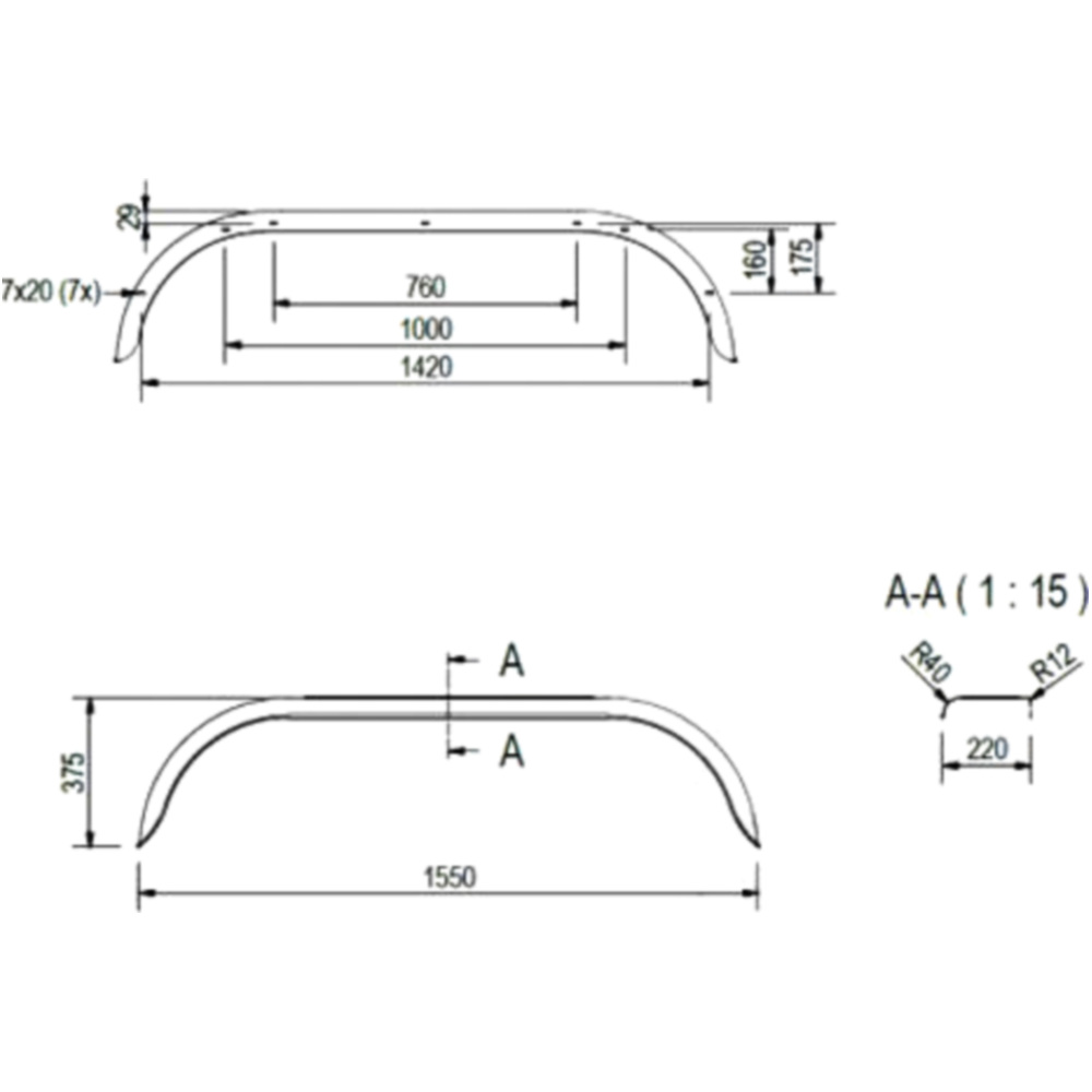 Kotflügel Anhänger 20108