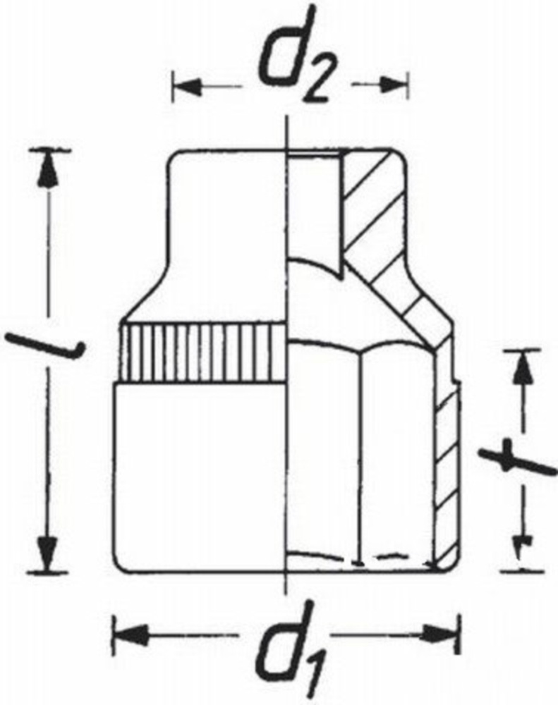 Kraft-Stecknuss 6 Kant 3/4 33 mm Kraft-Stecknuss 6 Kant 3/4 33 mm