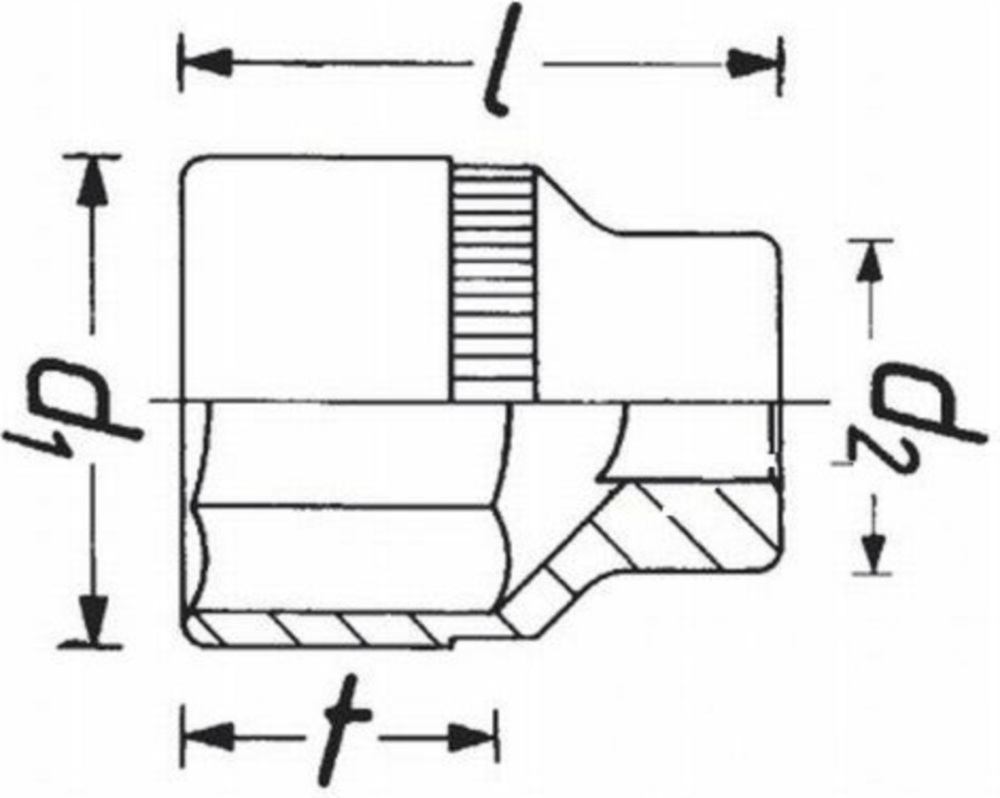 Kraft-Stecknuss 6 Kant 3/4 27 mm 1000SLG27 Kraft-Stecknuss 6 Kant 3/4 27 mm 1000SLG27