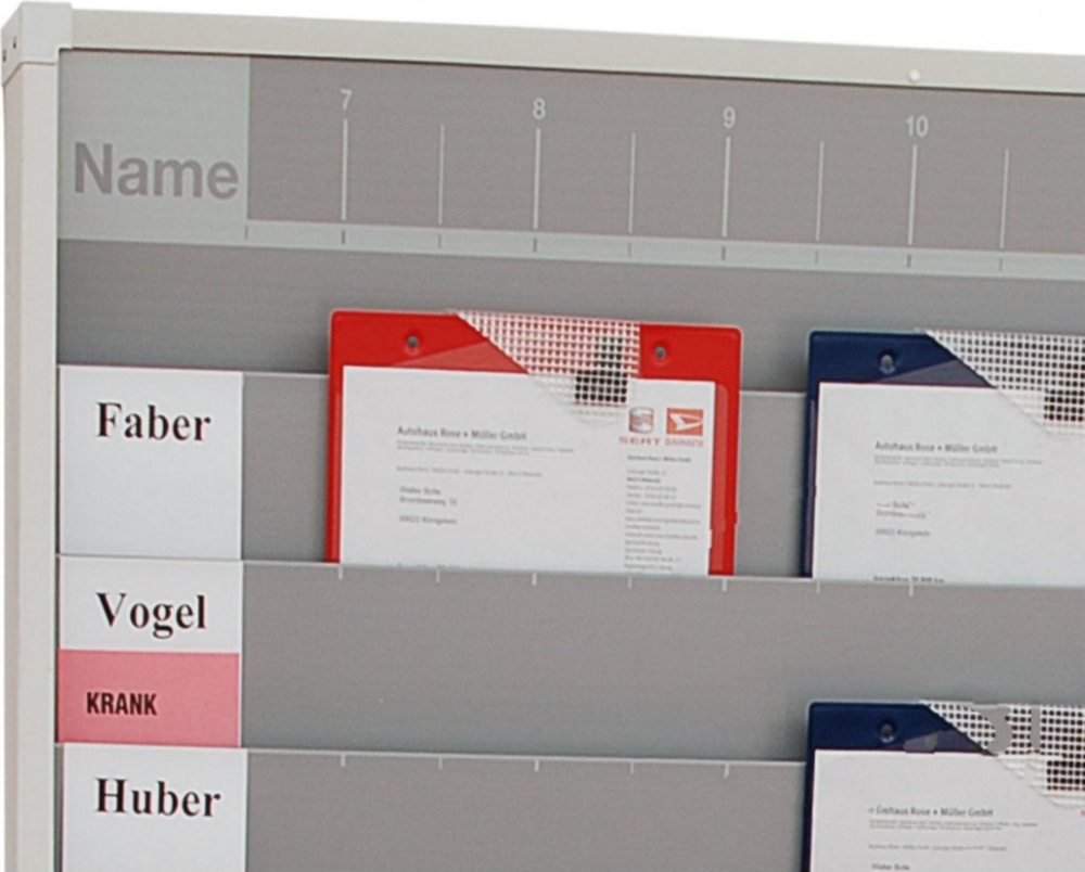 KFZ-PLANTAFEL A4 6 SCHIEN