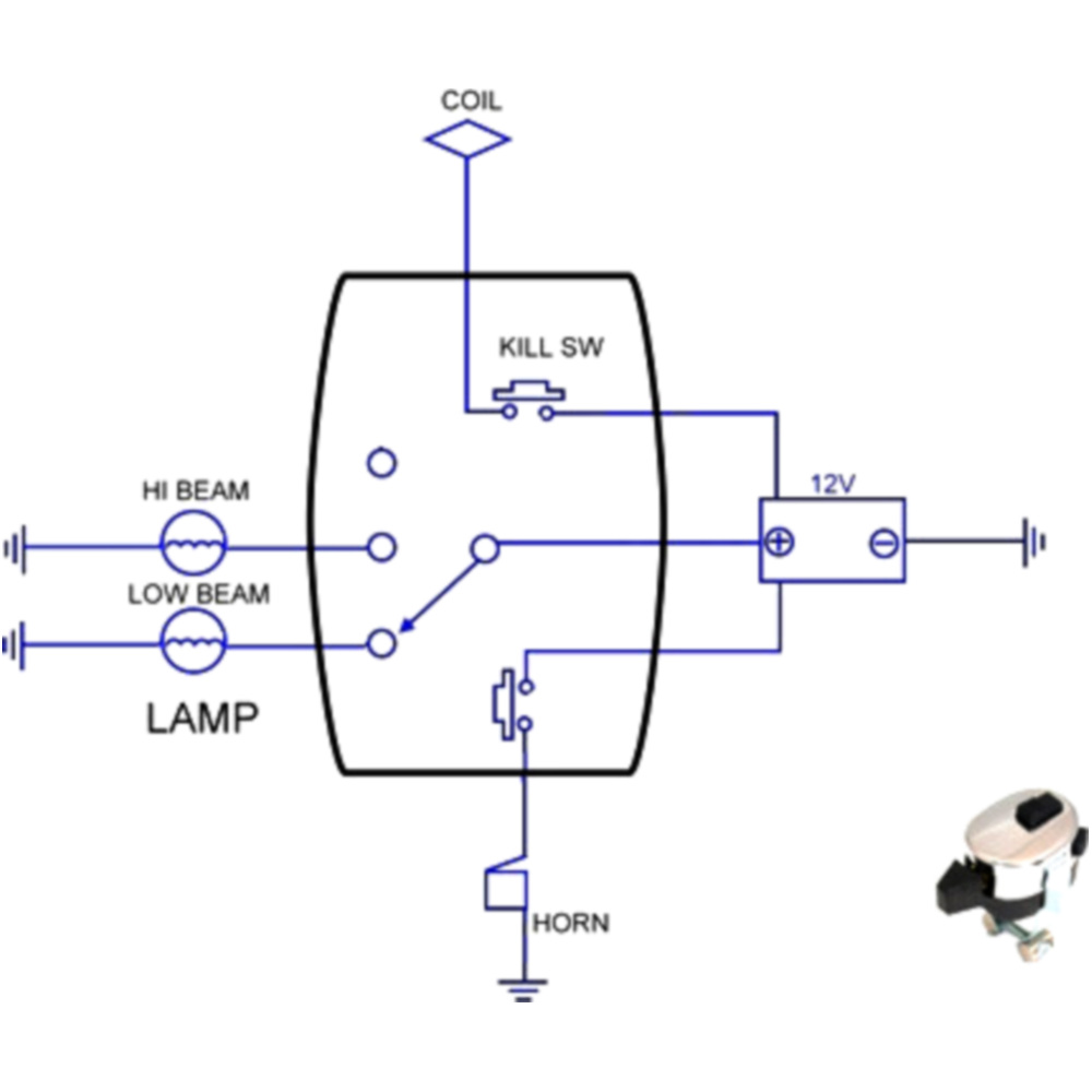 Schalter 3 Positionen+2 Knopf JMP