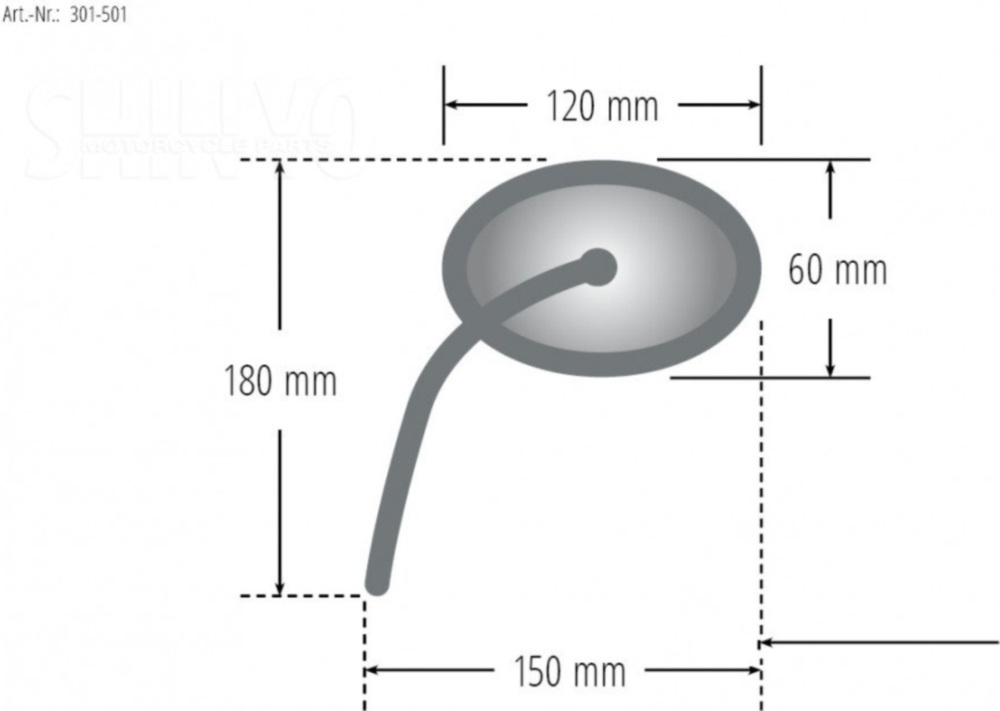 Spiegel schwarz Shin Yo 301501